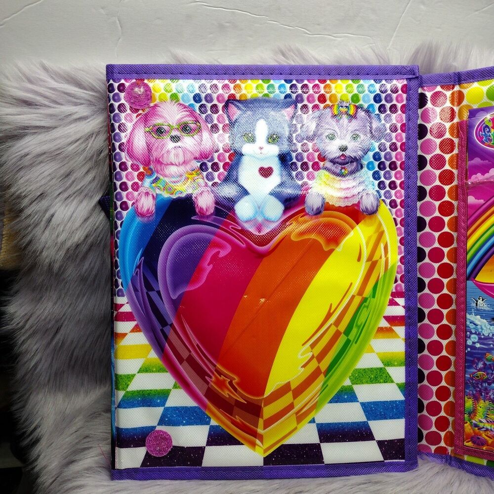 Lisa Frank Tikanni Husky Trifold Portfolio Storage Case Folder School Art 2022 - Picture 12 of 14